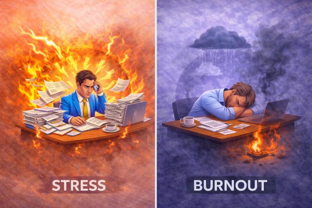 Burnout vs Stress